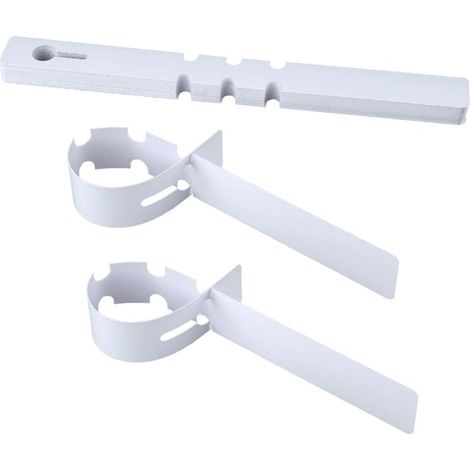 Pack of 100 plastic plant tree tags, 2 x 21 cm, for wrapping plants (White) (1/5)