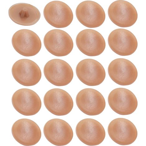 20x Cache vis en plastique cruciforme 11,5mm Pozidriv pz2 capuchon protection meuble universel, marron hêtre (1/3)