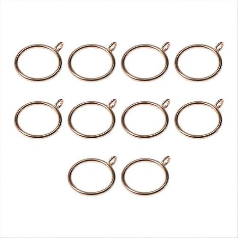 Anneaux de rideaux dorés à œillets pour tringle à rideaux (1/5)