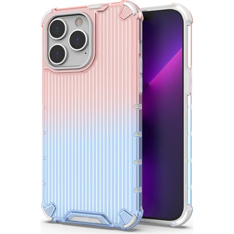 Custodia protettiva Ombre per iPhone 13 Pro, custodia rinforzata rosa e blu (1/5)