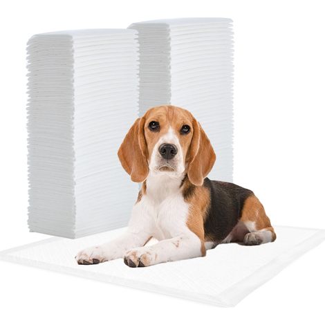Iris Ohyama, Tapis d'entraînement pour chiots, avec 5 couches de protection anti-fuite, tapis d'incontinence super absorbant, pour chiens et chiots de 25 kg maximum - Pet Pad NS-100 SQW, Blanc