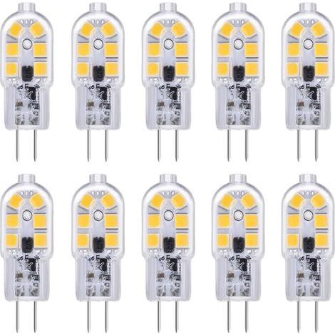 Lampadina LED G4 per cappe aspiranti, 12 V, 2 W, luce bianca fredda (6000 K), 200 lm, equivalente a una lampada alogena, attacco G4 a due pin, 12 V CA/CC. Lampadina LED G4 per camper/roulotte/autocara (1/5)