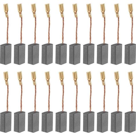 Lot 20 balais charbon – 5x8x16mm – perceuse moteur électrique – brosse conductrice remplaçable (1/5)