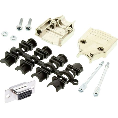 MH Connectors MHDTPK9HD15FS-K Kit embase SUB-D femelle 180 ° Nombre de pôles: 9 fût à souder 1 pc(s)