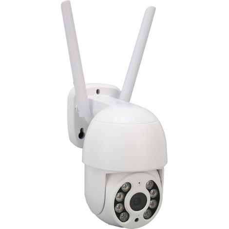 Caméra de sécurité WiFi sans fil étanche avec support rotatif, interphone bidirectionnel, caméra de surveillance infrarouge, prise US 100-240 V (1/5)