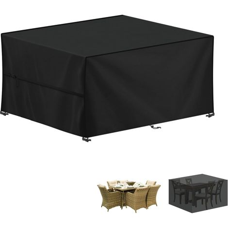 Housse Table de Jardin, 140x90x75cm Bâche Salon de Jardin  Housse Protection Salon de Jardin Imperméable Bache Table de Jardin, Anti-UV, 420D Oxford Housses Table Exterieur (1/5)