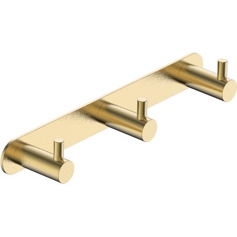 MEDIMEX CAE001-02/OC ESSENTIAL Percha 3X Oro Cepillado - ref: CAE001-02/OC