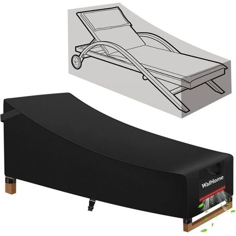 Housse Transat de Housse Salon de Jardin extérieur imperméable à l'eau Anti-UV, Housse de Chaise Longue de Patio Robuste Housse (1/3)