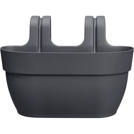 Elho Blumentopf zum Hängen Kunststoff anthrazit 36 x 24,1 x 26,5 cm Vibia Campana Easy Medium