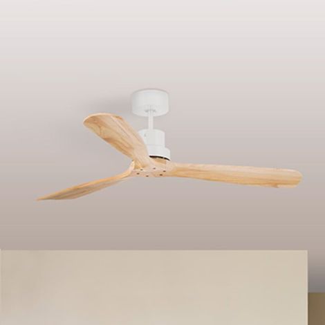 Ventilatore da soffitto senza luce bianco/pino Ø 132 cm LANTAU DC 33561DC