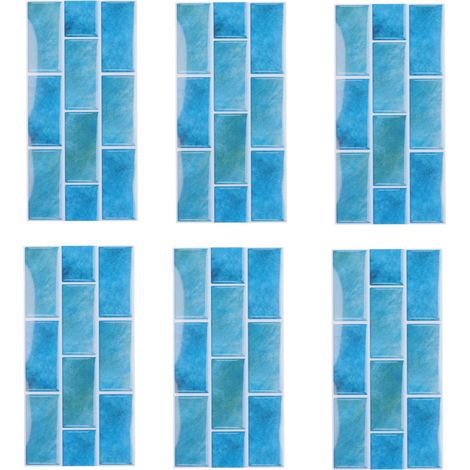 Autocollant Carrelage Rétro Imperméable - Décoration Murale Cuisine Salle de Bain Adhésif PVC (1/4)