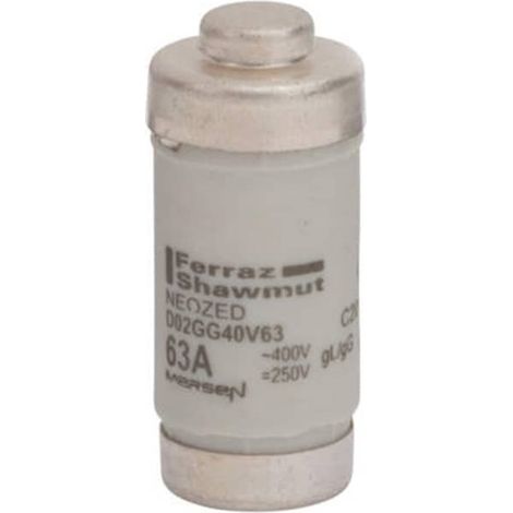 Fusible 400V 63A Longitud 36mm UNBRANDED 63AD02 (1/2)