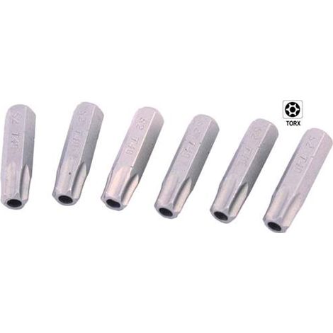 Inserti Per Avvitatori Vigor Torx-Ti Forati Pz.6 Tx-40X25Mm
