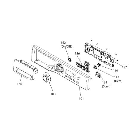 Maniglia del serbatoio dell'acqua con riferimento 166 originale - Asciugatrice - ARISTON HOTPOINT HOTPOINT - 324992