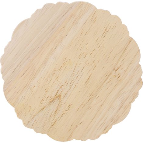 Lot de 4 appliques rondes en bois sculpté de 10 cm pour la décoration de meubles et d'armoires. (1/5)