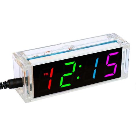 Kit électronique d'horloge numérique colorée à souder - (1/5)