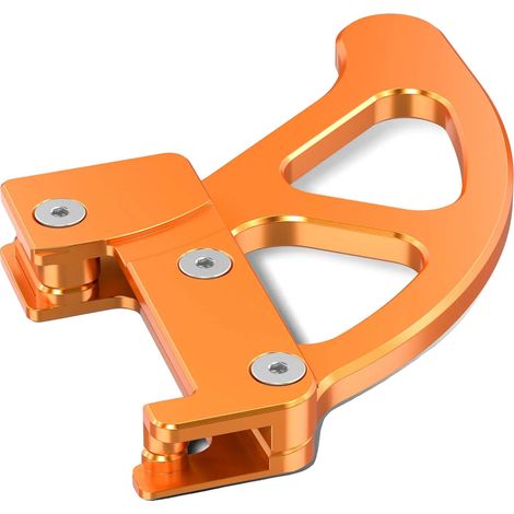 Protector de disco de freno, aluminio duradero, fácil instalación, trasero naranja (1/2)