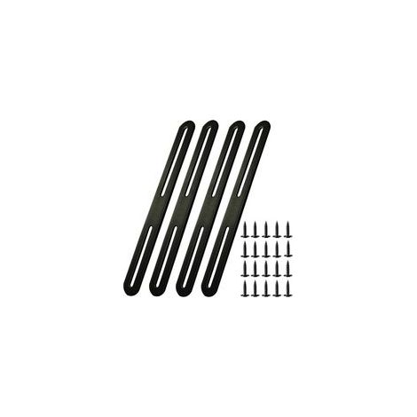 4PCS Pattes de Fixations 210 x 24mm Patte de Fixation Noir en Acier Inoxydable Pattes D'assemblage pour Réparation Connexion Fixations Meubles