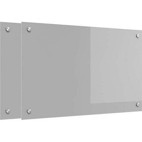 Salpicadero de cocina 2 pcs Gris Claro 80 x 50 cm vidaXL