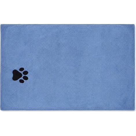 Serviette absorbante pour chien et chat – 50x100 cm – Bleue – Douce – Après bain, pluie ou promenade (1/5)