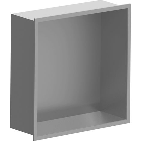 Niche de rangement encastrable coloris acier brossé 30 x 30 cm Damast 18831  acier inoxydable brossé
