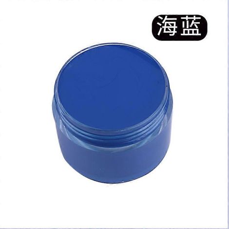 Crème de teinture et de réparation pour cuir, raviveur de couleur pour sacs, chaussures, canapés, vestes, masque les rayures et restaure le cuir véritable. Couleur : Bleu marine