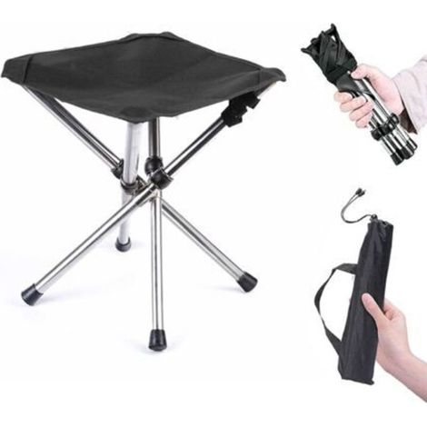 Tragbarer Campingstuhl, Klapphocker, Mini-Klappstuhl, kleiner Aluminium-Campingstuhl – ideal für Reisen, Wandern, Angeln und Grillen. (1/4)