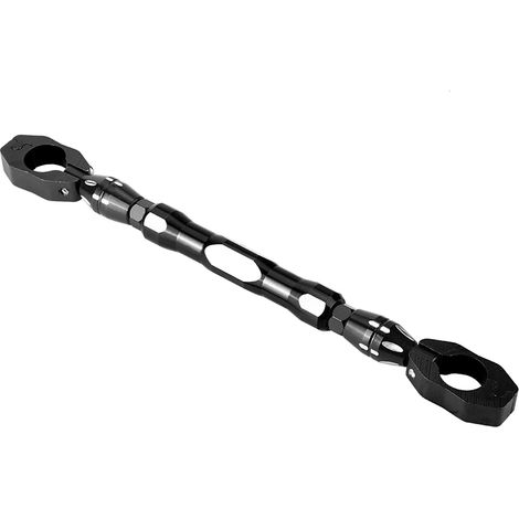 Barre de renfort de guidon moto réglable 22mm 7/8 po, barre transversale de stabilisation noire, renforce le guidon, accessoire durable. (1/5)