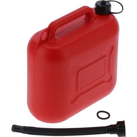 Jerrycan aus ABS-Kunststoff, tragbarer Benzinkanister im Militärstil, Öltank für industrielle Anwendungen, 10 Liter, Rot (1/5)