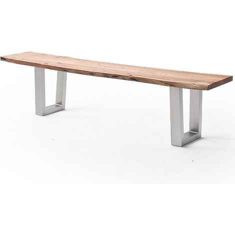 Esszimmer Sitzbank mit 160 cm Breite, Akazie massiv, natur lackiert - COSENZA-06 (1/3)