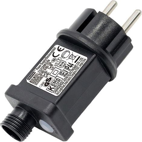 Clignoteur pour Guirlande 31V 6W Transformateur Guirlande, 8 Modes Prise avec Fonction Minuterie, Étanche IP44 Connecteur Guirlande Led pour Éclairage de Noël, Sapin Lumineuse, Rideau Lumineux (1/4)