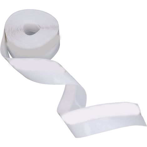 Bande adhésive silicone pour portes et fenêtres, 5m x 3,5cm, blanche, étanche et isolante