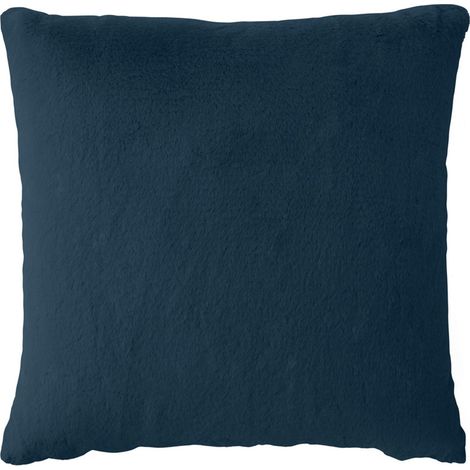 Oscar - coussin - en fausse fourrure - 60x60 cm - bleu (1/4)