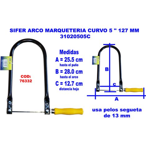 sifer sierra arco marqueteria 28 cm hoja12.7 mm curvo  31020505c
