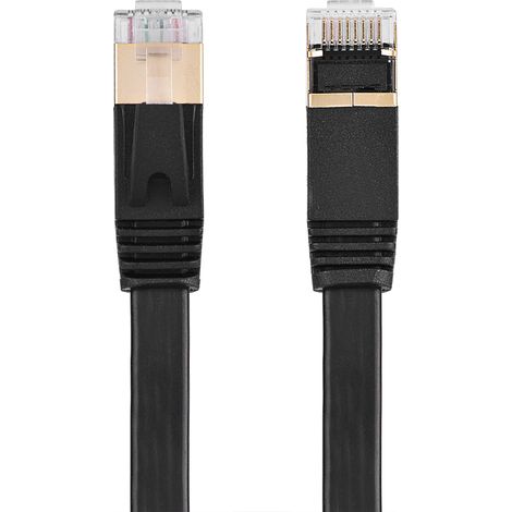 Câble réseau Ethernet plat blindé CAT7 RJ45 600 MHz, 5 m (1/3)