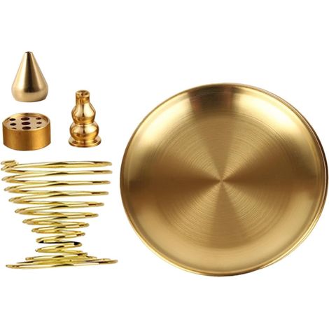 Porte-Parfum en Laiton Or Élégant 1 Set Multi-Fonction Léger Plaque Brûle-Parfum pour Décoration Maison et Salle de Contemplation (1/5)