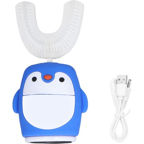 Brosse à dents électrique enfant en forme de U, 360° nettoyage buccal doux avec silicone souple - Modèle grand format cartoon