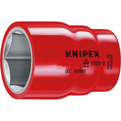 KNIPEX 98 37 10 Chiave a bussola per viti esagonali con attacco quadro interno 3/8" 42 mm