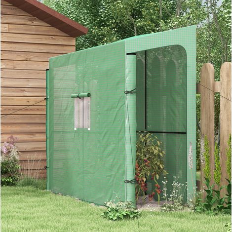Serra addossata 2 porte PE acciaio 200x80x200 cm OKMYHOME (1/4)
