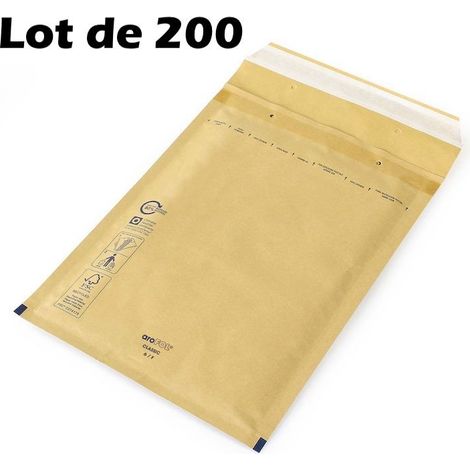 Lot de 200 Enveloppes Matelassées 180 x 260 mm (intérieur )