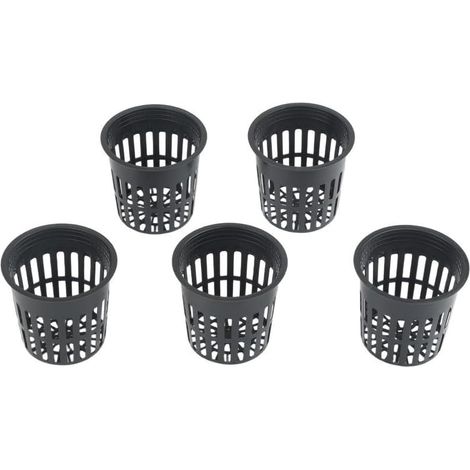 Paniers de pépinière en filet plastique perforé, conteneurs plantation aquatique (1/5)