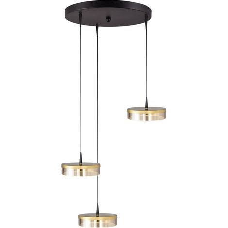 Lampe pendante à 3 lampes Imperia Ø 35 cm noir avec or - 2042-05-02-02-35-3 (1/3)