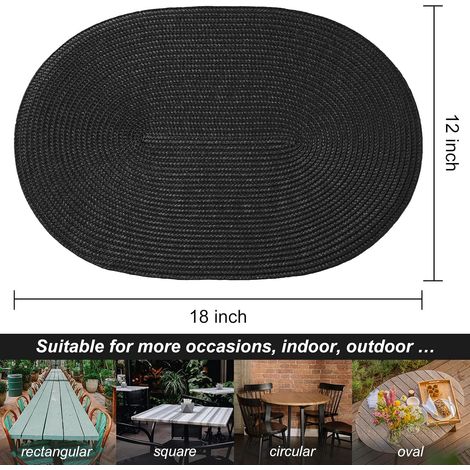 dessous de plat ovales 45x30 cm en vinyle lot de 6 antidérapant (1/4)