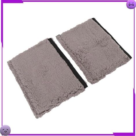 Fafeicy Housse d'accoudoir de chaise Coussin d'accoudoir de chaise en molleton de mouton, 2 pièces, parapharmacie orthese Gris Gris (1/5)