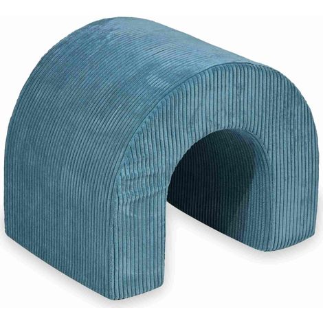 Tunnel de jeu en mousse, velours côtelé bleu (1/5)