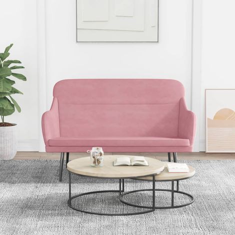 Sitzbank Rosa 110x76x80 cm Samt