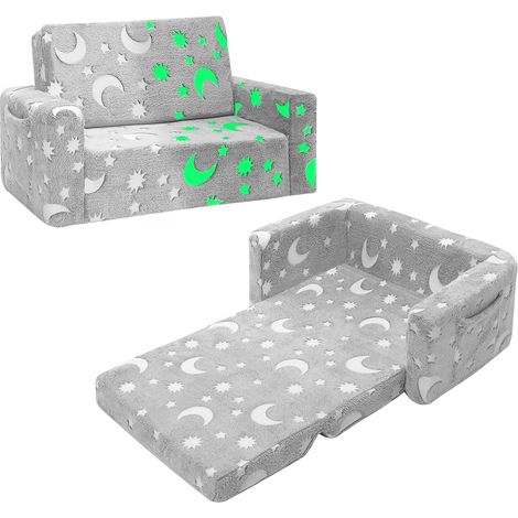 Canapé pour Tout-Petit, canapé pour Enfants, Fauteuil Convertible pour Tout-Petits, canapé Convertible en Chaise Longue, Fauteuil Phosphorescent pour garçons et Filles (Taille L) (1/5)