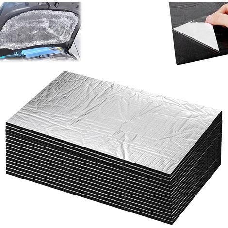 Tapis D'isolation Phonique: 15 Pièces 400 X 250 X 10 Mm Isolation Phonique Tapis Lnsonorisant, Tapi Isolat Thermique Acoustique Voitures Pour étanche, Ignifuge, Porte, Moteur, Fenetre (1/5)