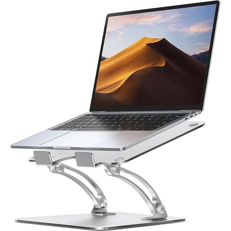 Support d'ordinateur portable, support d'ordinateur portable réglable, compatible avec MacBook Pro / air et ordinateur portable (10 - 17 pouces) - argent