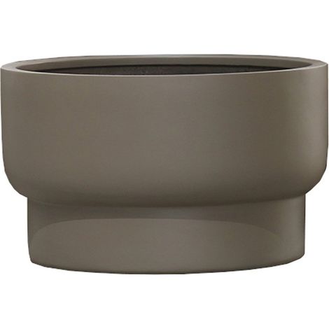 Pot de Fleurs Nyborg en Fiberstone Résistant au Gel et UV pour Intérieur et Extérieur Taupe - PANGIVO (1/3)